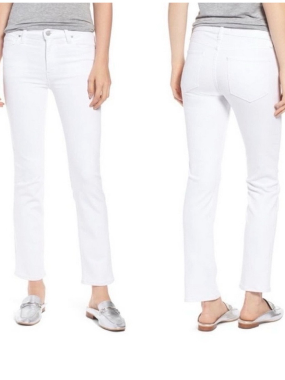 Hudson White Cropped Jeans